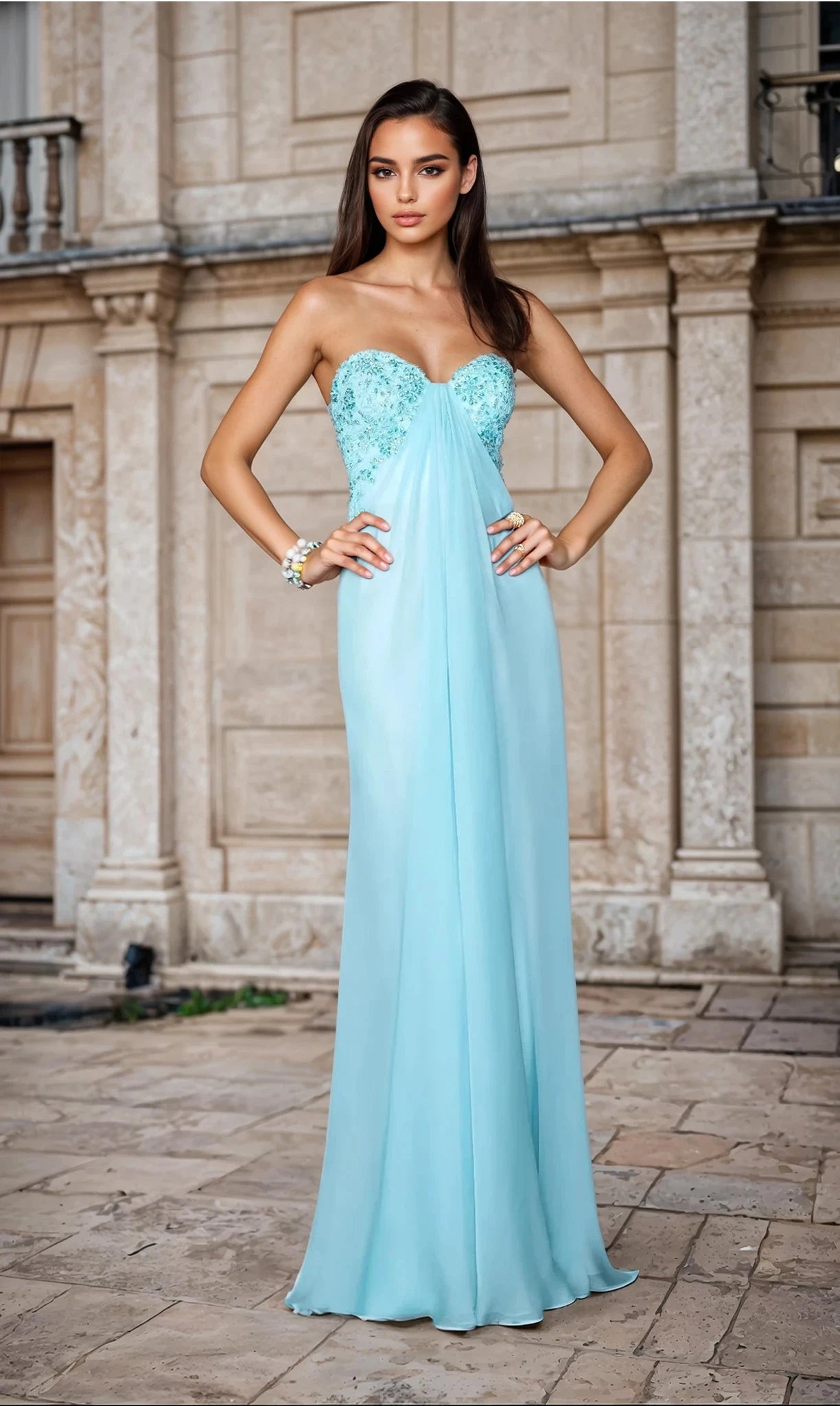Strapless Long Prom Dress: La Femme 20023