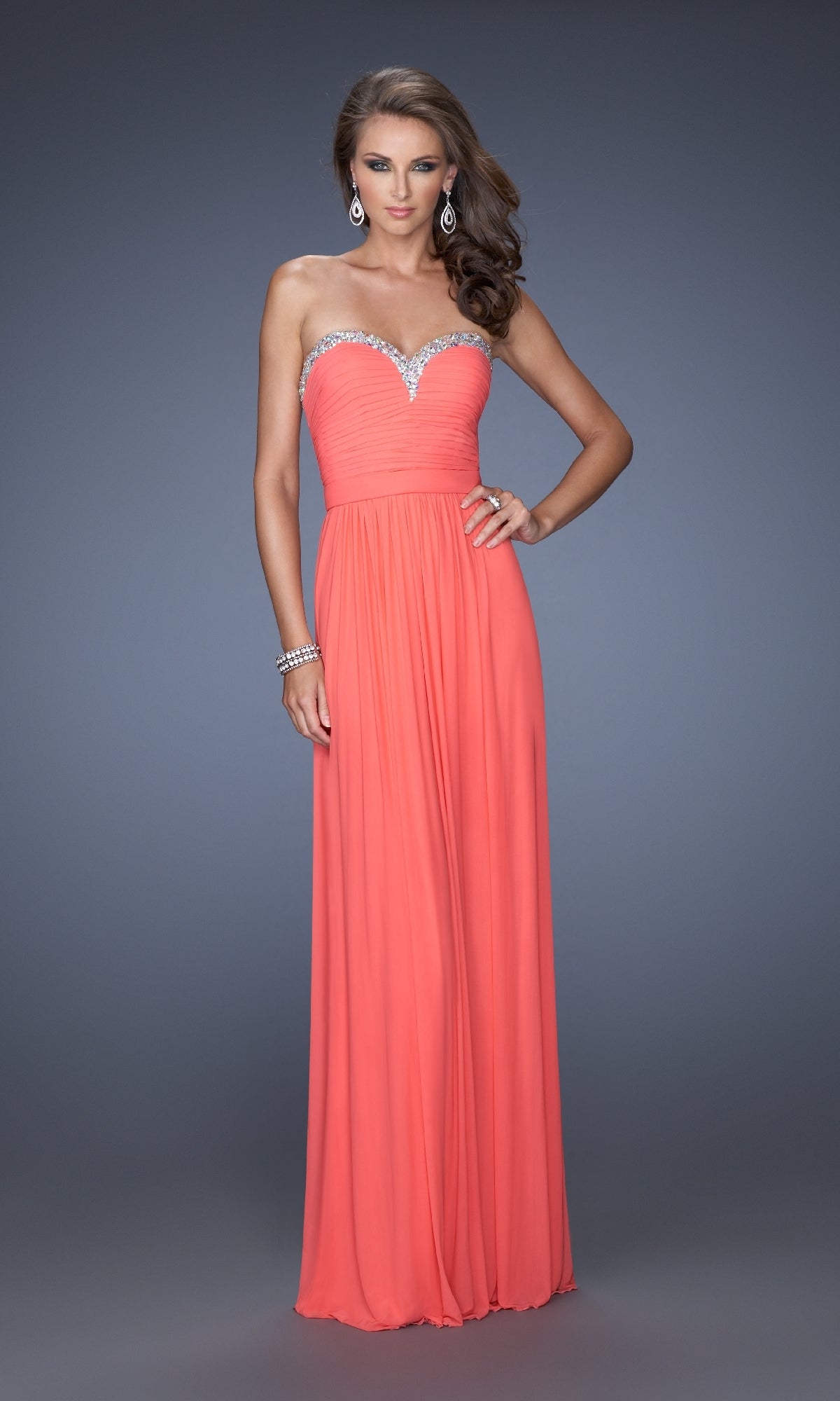 Strapless Sweetheart Prom Gown: La Femme 20048