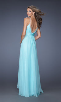 La Femme Crystal-High-Neck Chiffon Prom Dress 20060