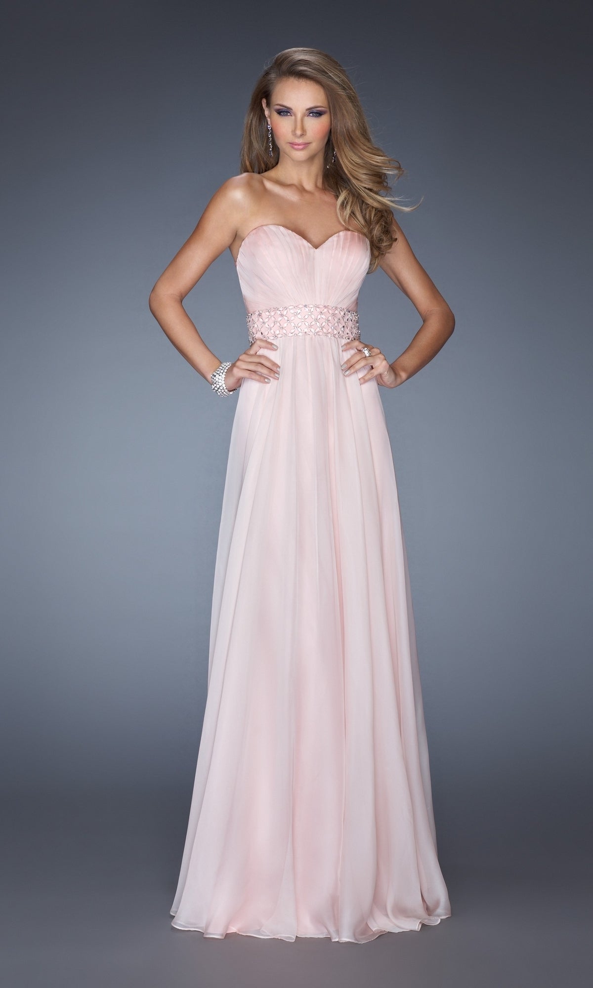 A-Line La Femme Pleated Chiffon Prom Dress 20140
