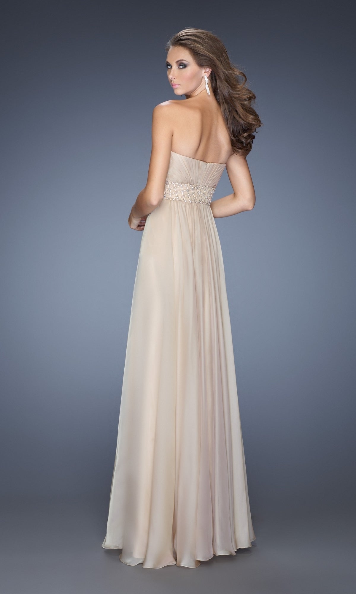 A-Line La Femme Pleated Chiffon Prom Dress 20140
