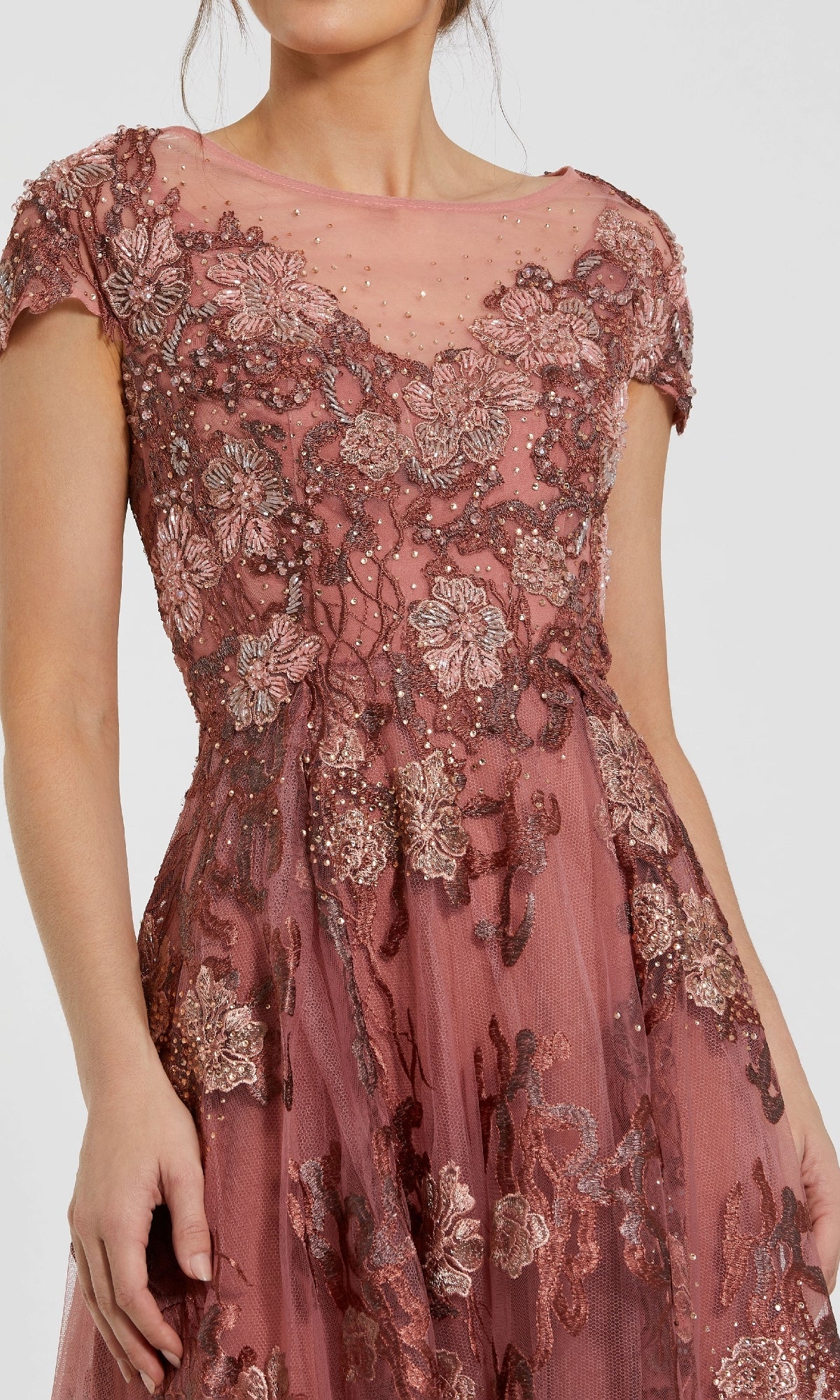 slim fit dress slacks Sweetheart Halter Cinnamon Rose Pleats Formal Dresses main image 0