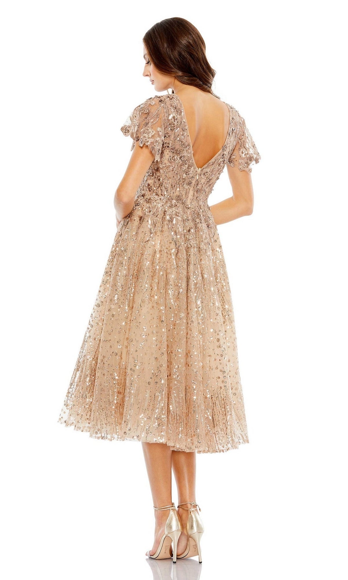 Mac Duggal 20392 Knee Length Wedding Guest Dress– PromGirl
