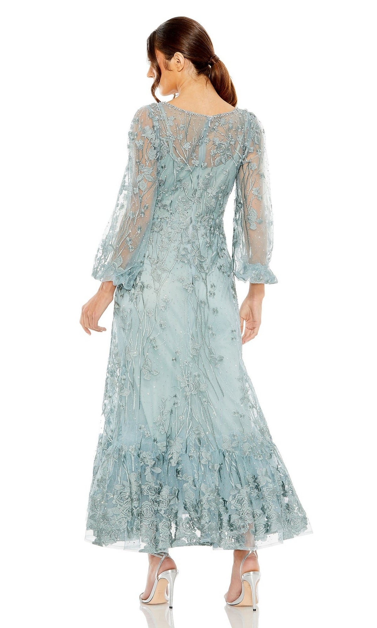 Midi Lace Formal Dresses with Long Sleeves– PromGirl