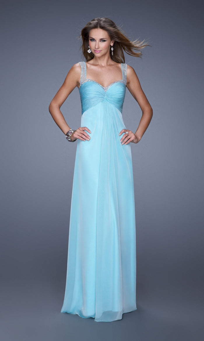 La Femme Designer Chiffon A-Line Prom Dress 20678