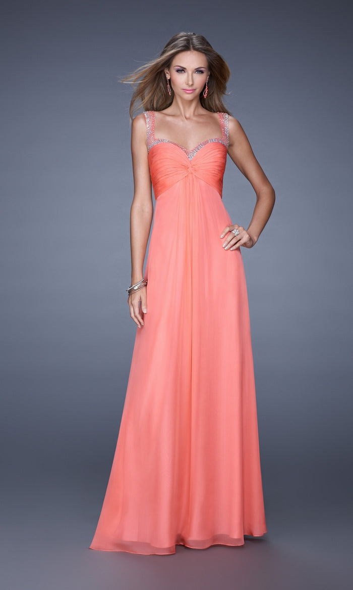 La Femme Designer Chiffon A-Line Prom Dress 20678