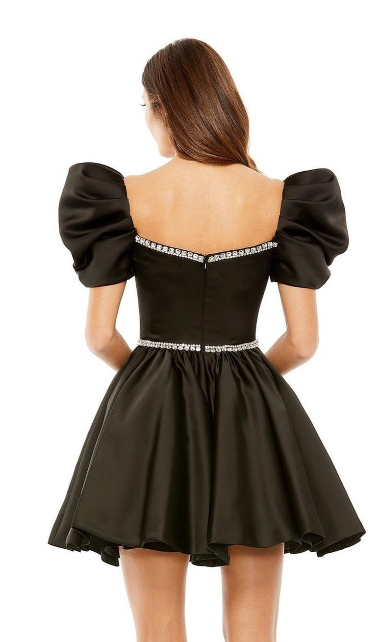 sachin and babi light blue dress Black Lace Ankle Length Hoco Party Dress With 3/4 Sleeves - $68.4792 #S1728 main image 0
