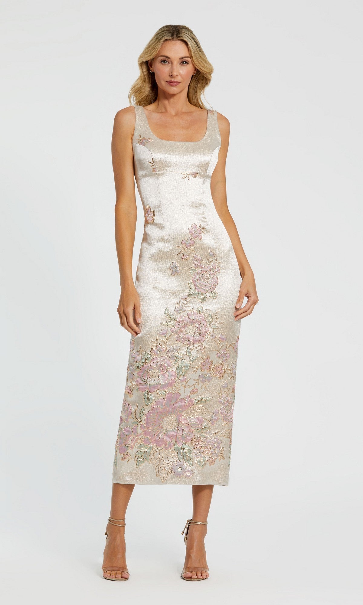 champagne midi dress for wedding Sleeveless Party Dress: MacDuggal 20725 Champagne Multi / 0 A chic cocktail dress most popular bridesmaid dresses Color:Fuchsia Plus Size Nine West Wedding guest dresses