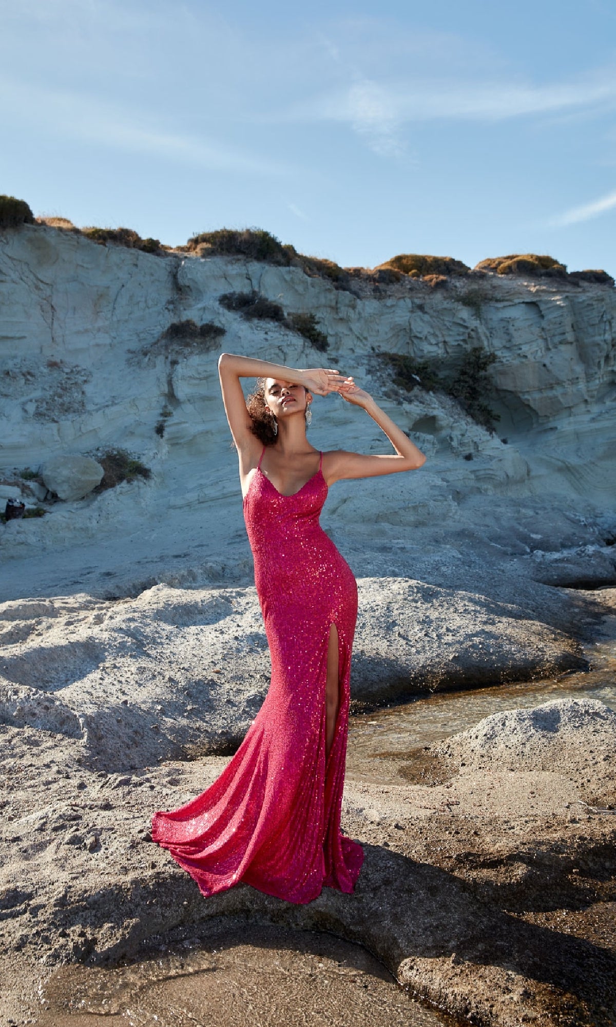 Strappy Long Sequin Prom Dress: Aerie Couture 207