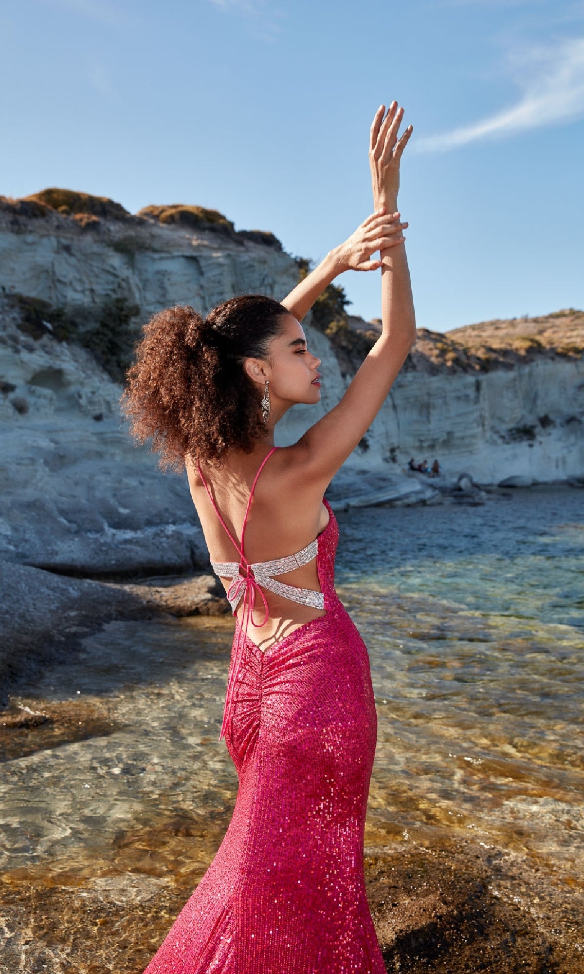 Strappy Long Sequin Prom Dress: Aerie Couture 207