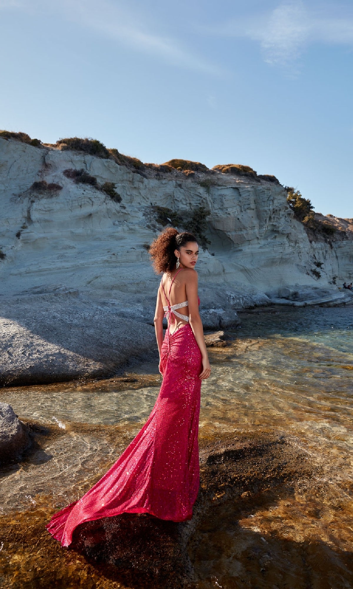 Strappy Long Sequin Prom Dress: Aerie Couture 207