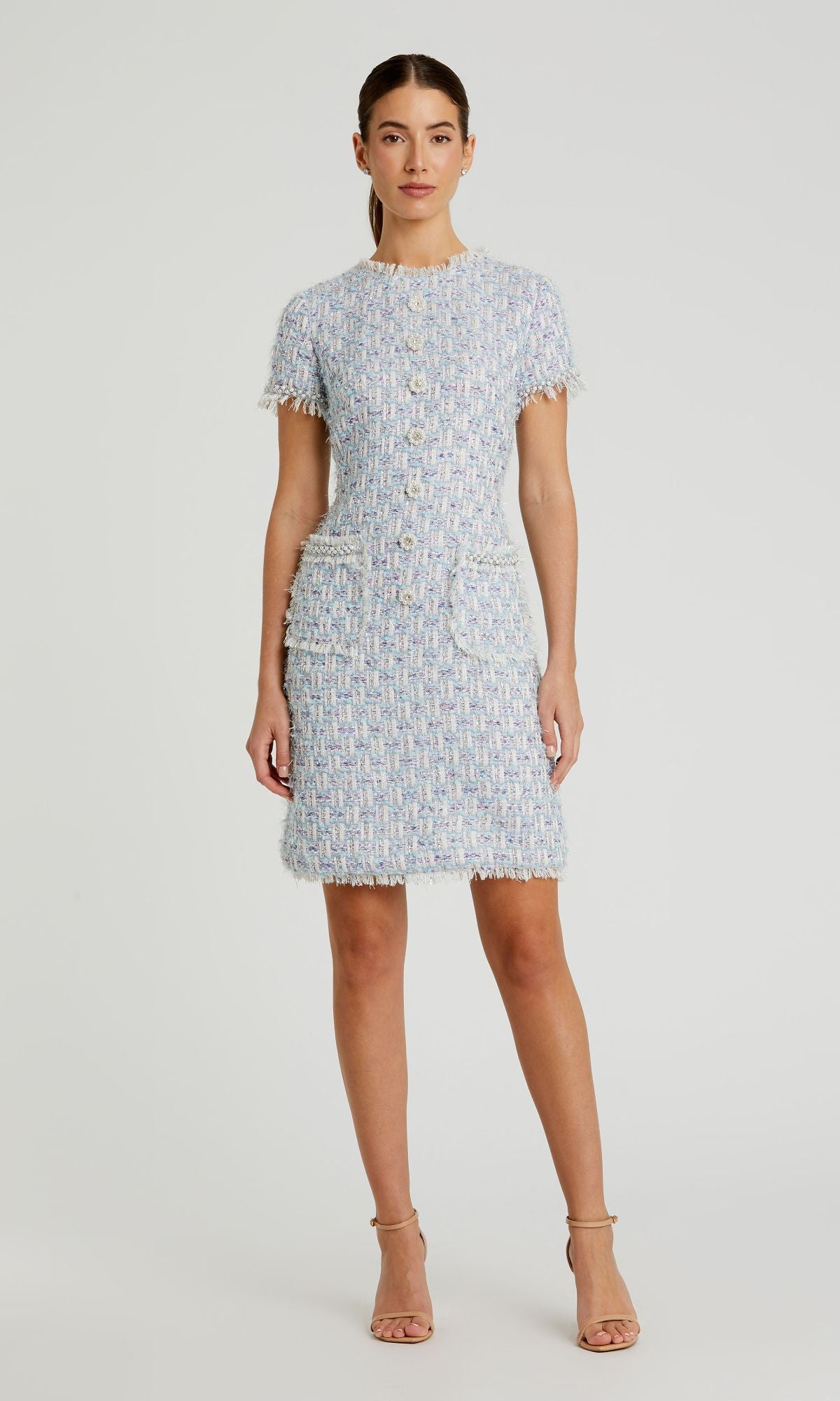 Short Sleeve Short Semi-Formal Dress with Pockets – PromGirl