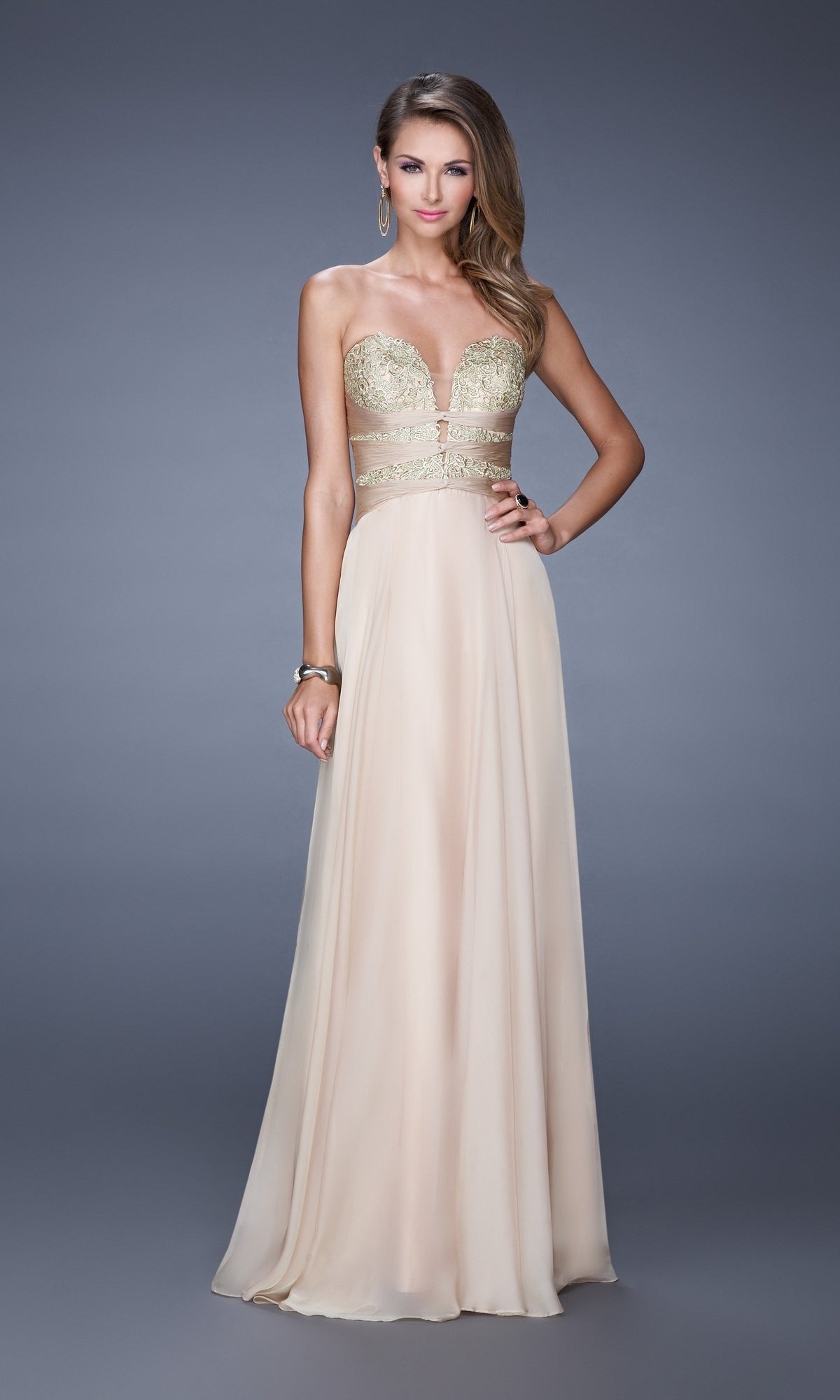 Strapless Sweetheart La Femme Long Prom Dress 20921