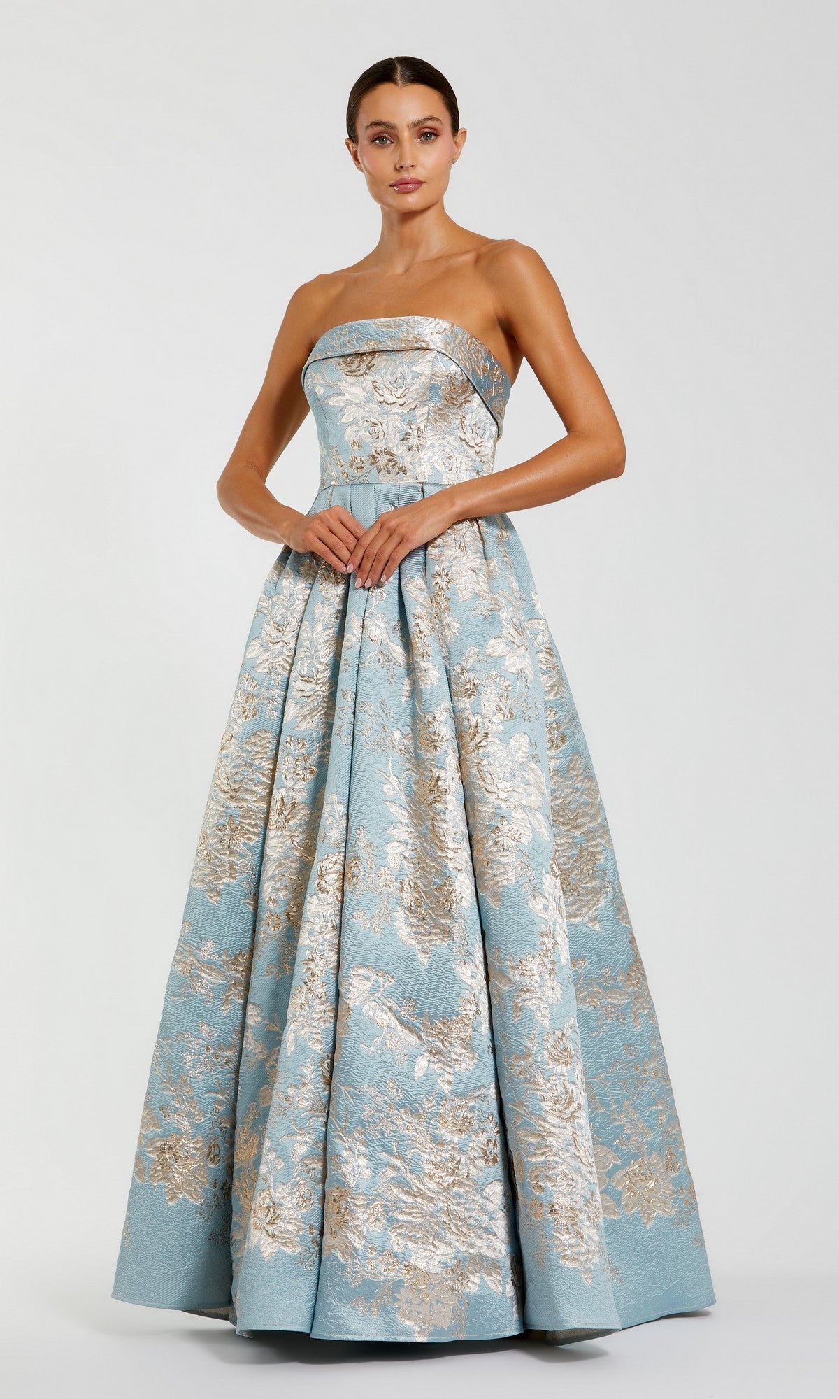 mac duggal blue and gold dress Mac Duggal 40900 Dress
