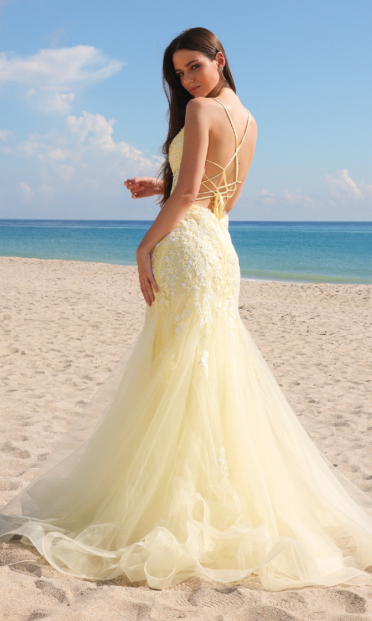 Sheer-Corset Long Prom Dress with Mermaid Skirt – PromGirl
