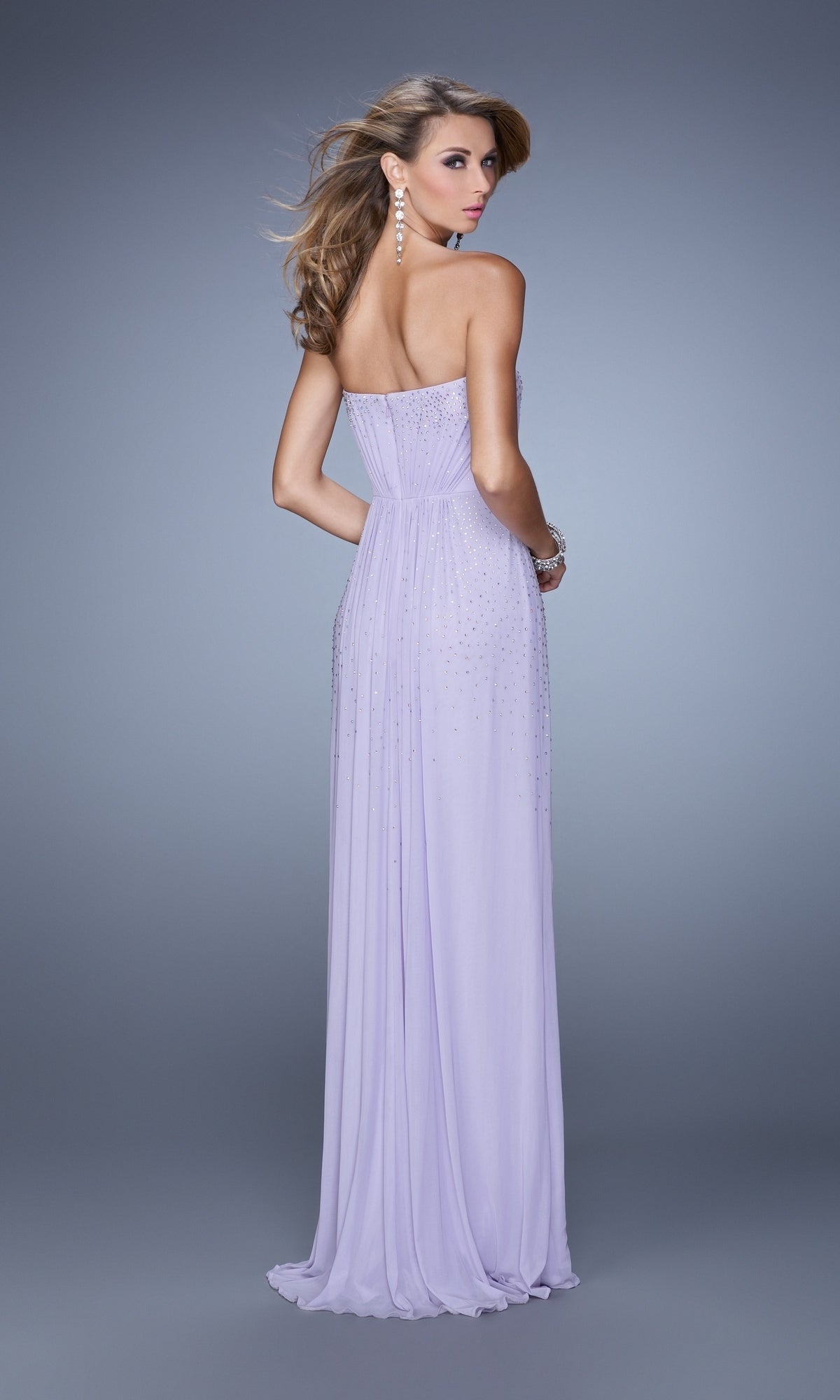 La Femme Embellished-Jersey Prom Dress 21237