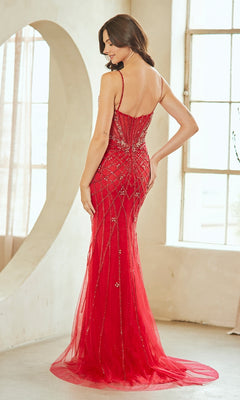 red dress couture backless VELNA Maxi Evening Gown | i The Label 1:1 assistant measurement & fit | Ships in 10 backless slit sequin skirt Size BORDEAUX DRESS DEEP BACK NECKLINE