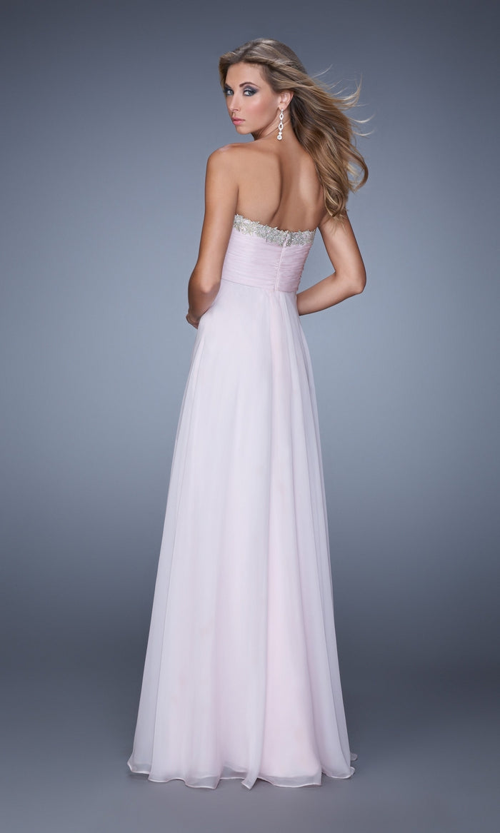 Tiered-Skirt La Femme Chiffon Prom Dress 21374