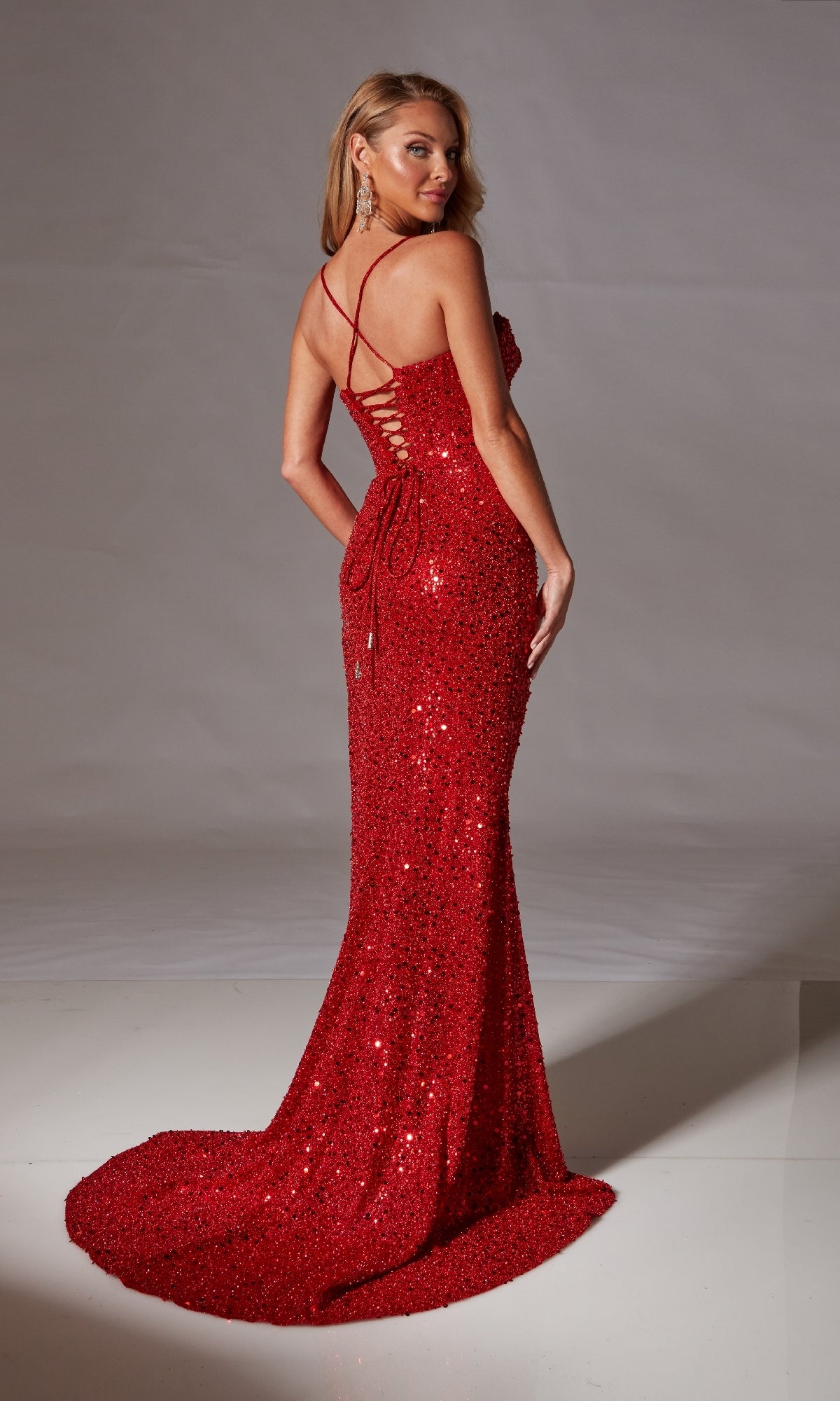 tuckernuck white dress Backless Red Lace Prom Dresses, Open Back Red Lace Long Formal Evening –  jbydress main image 0