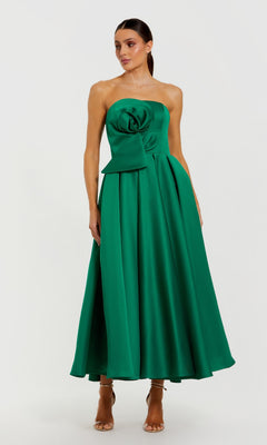 green emerald velvet dress In Your Sights Emerald Green Textured Midi Dress – Shop the Mint main image 1