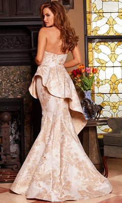 slim fit dress slacks Matching Shawl Strapless Long Prom Dress