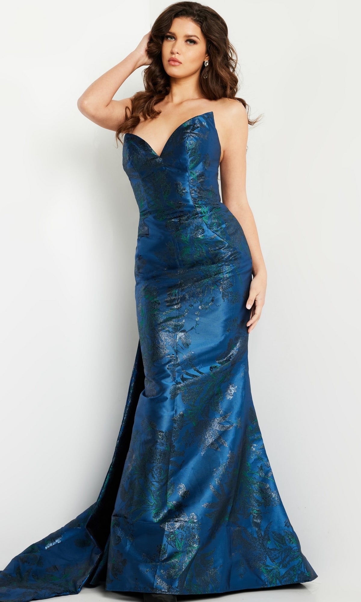 Jovani 23898 Navy Blue Long Formal Dress