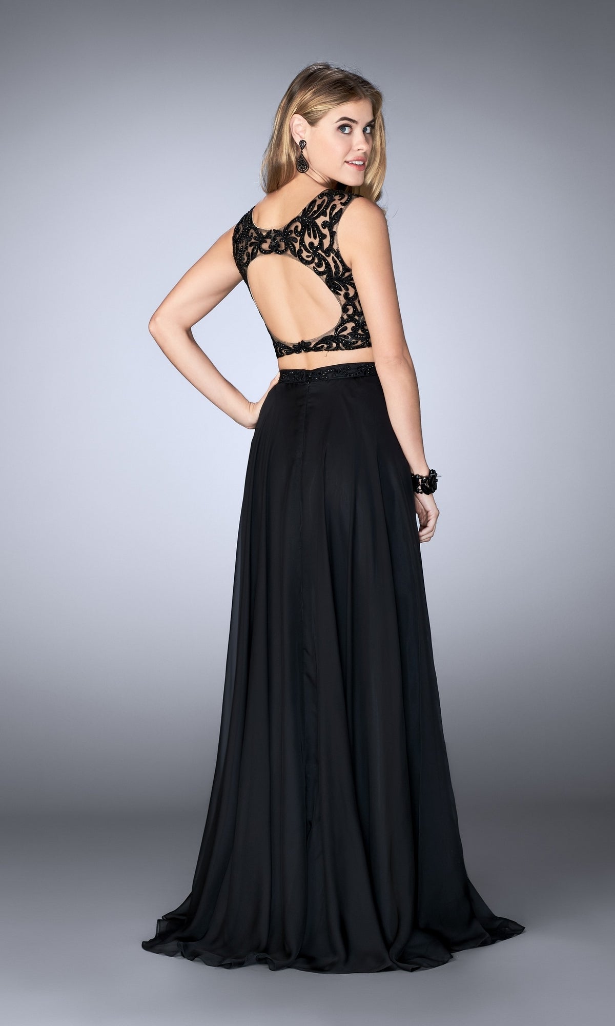 A-Line Two-Piece Long Prom Dress 24564