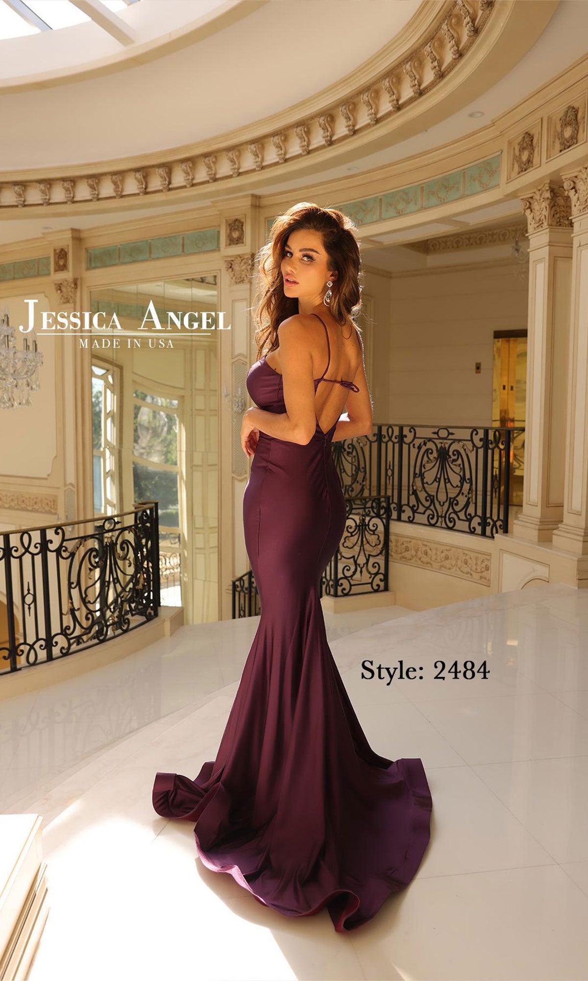 Long Mermaid Prom Dress with Lace-Up Cut Outs Burgundy / Small