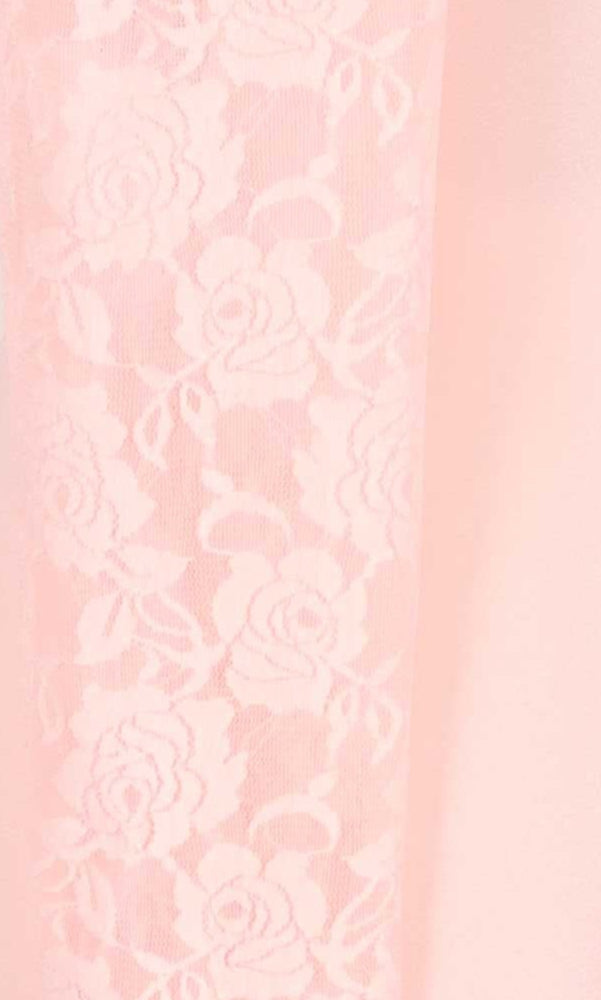 Close-up of pink floral lace.