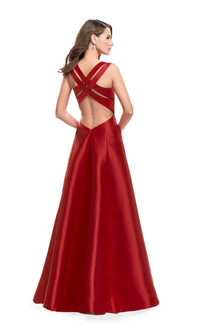 La Femme Long A-Line Prom Dress 25425 with Pockets