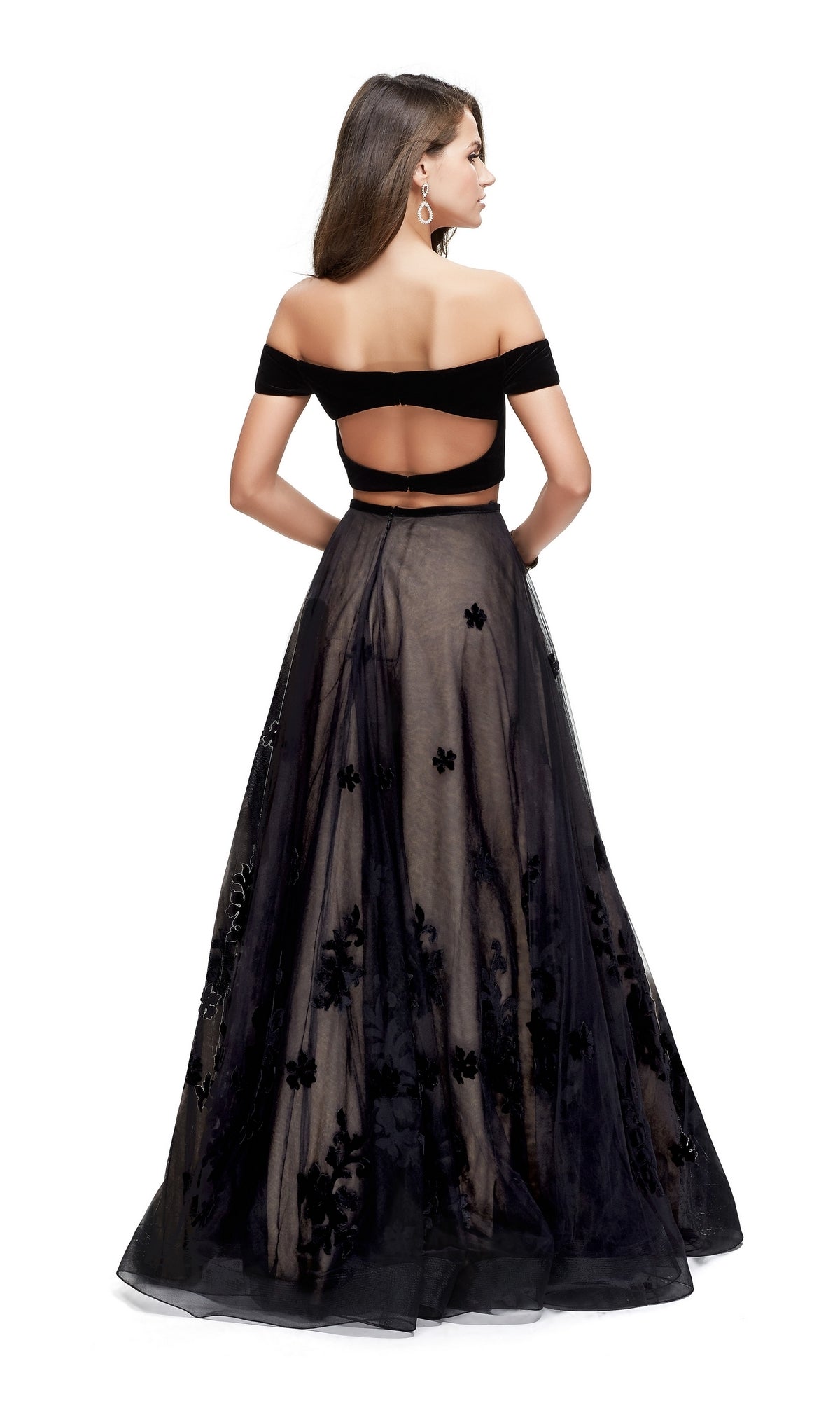 Black La Femme 25574 Long Prom Dress