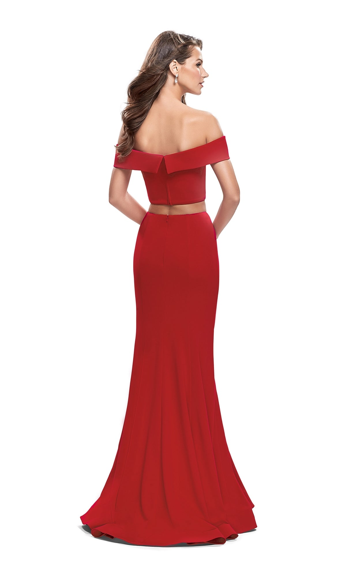 La Femme Two-Piece Off-Shoulder Prom Dress 25578