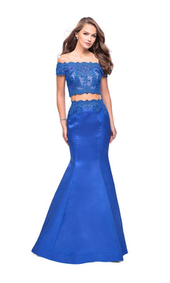 La Femme 25583 Long Prom Dress Sapphire Blue / 0