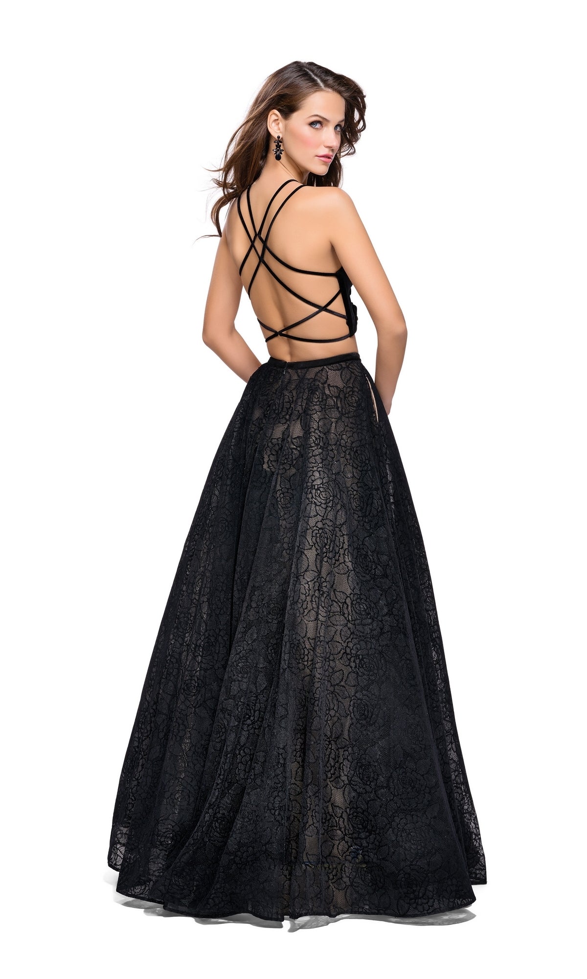 La Femme 25592 Long Black Prom Dress