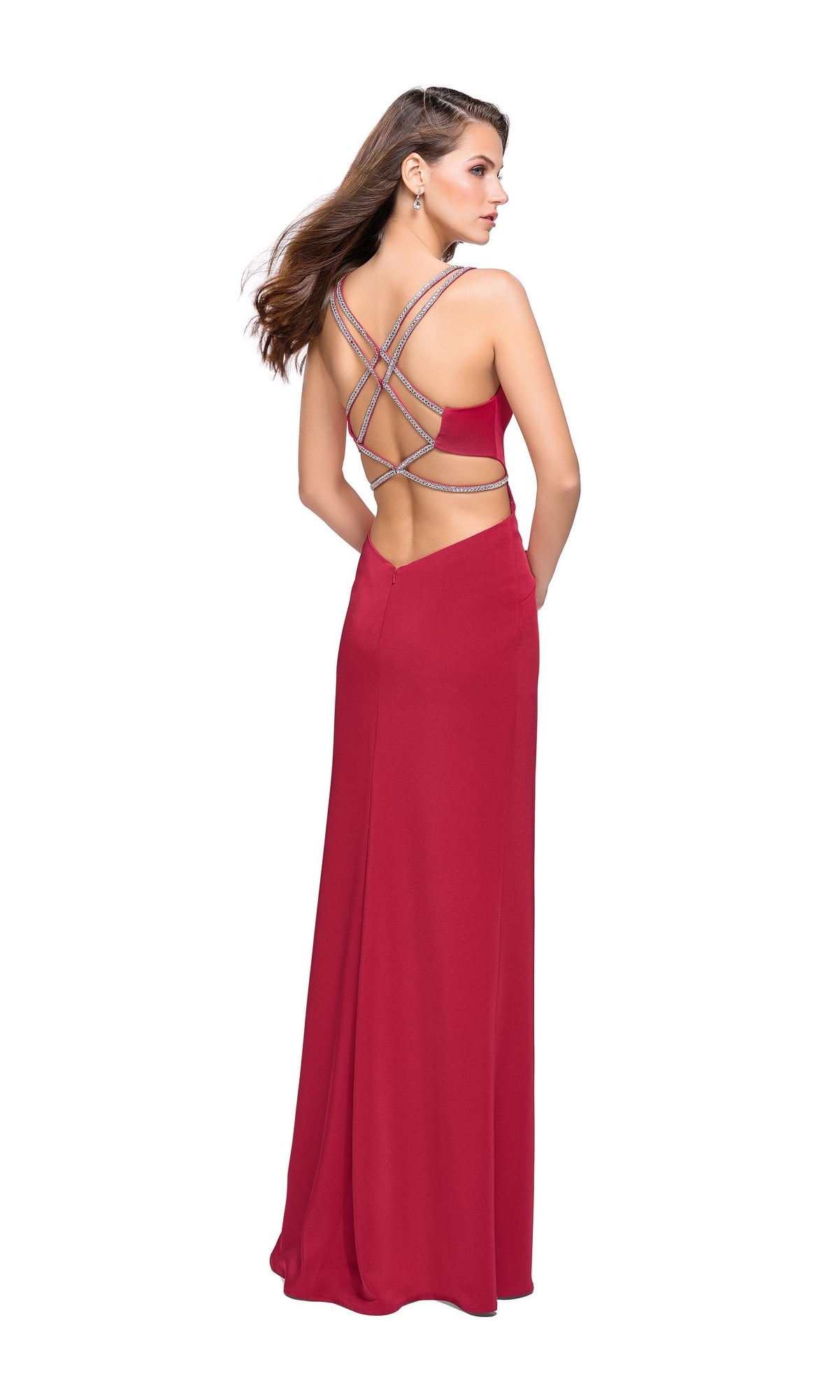 La Femme 25623 Purple Long Prom Dress