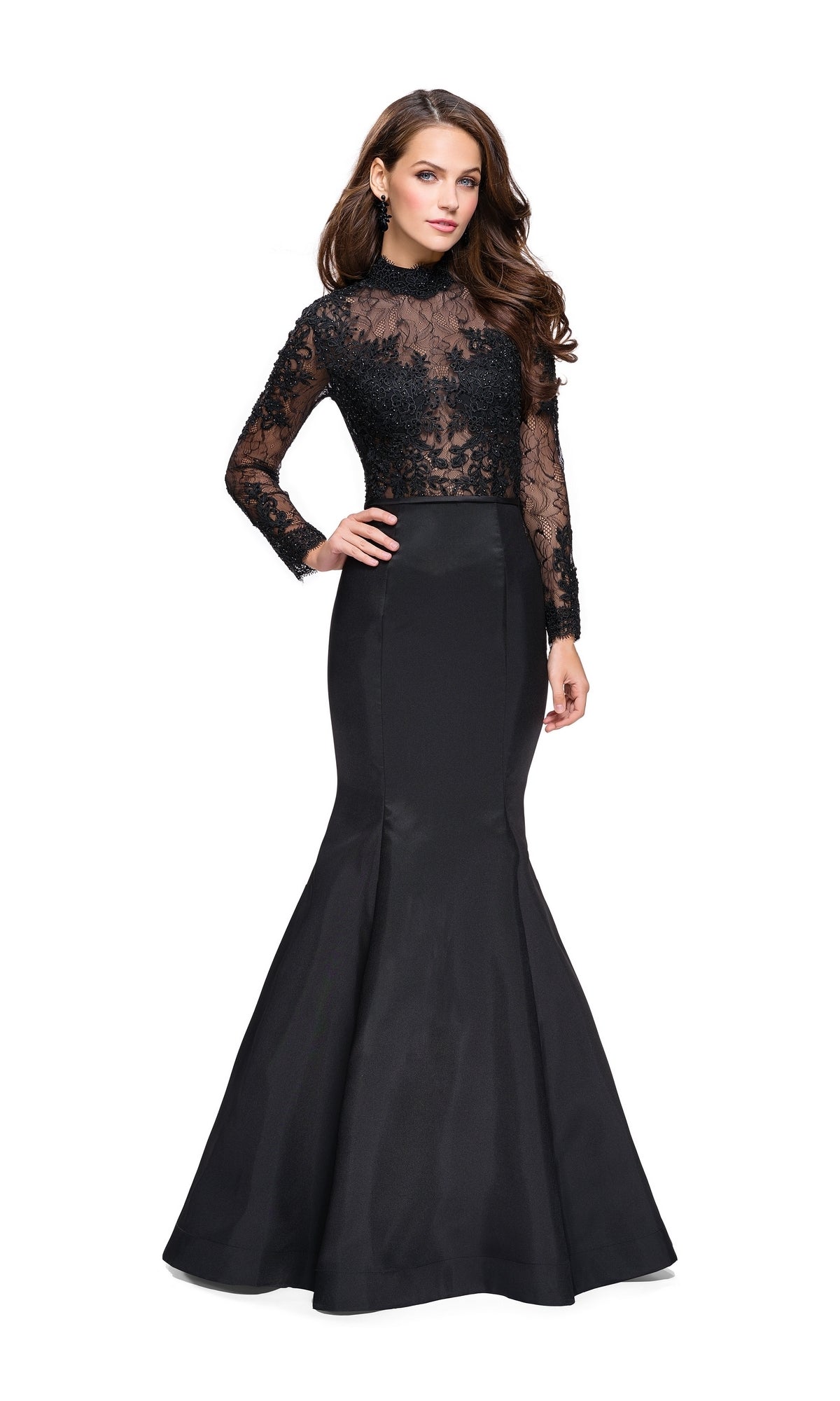 La Femme 25677 Long Black Prom Dress