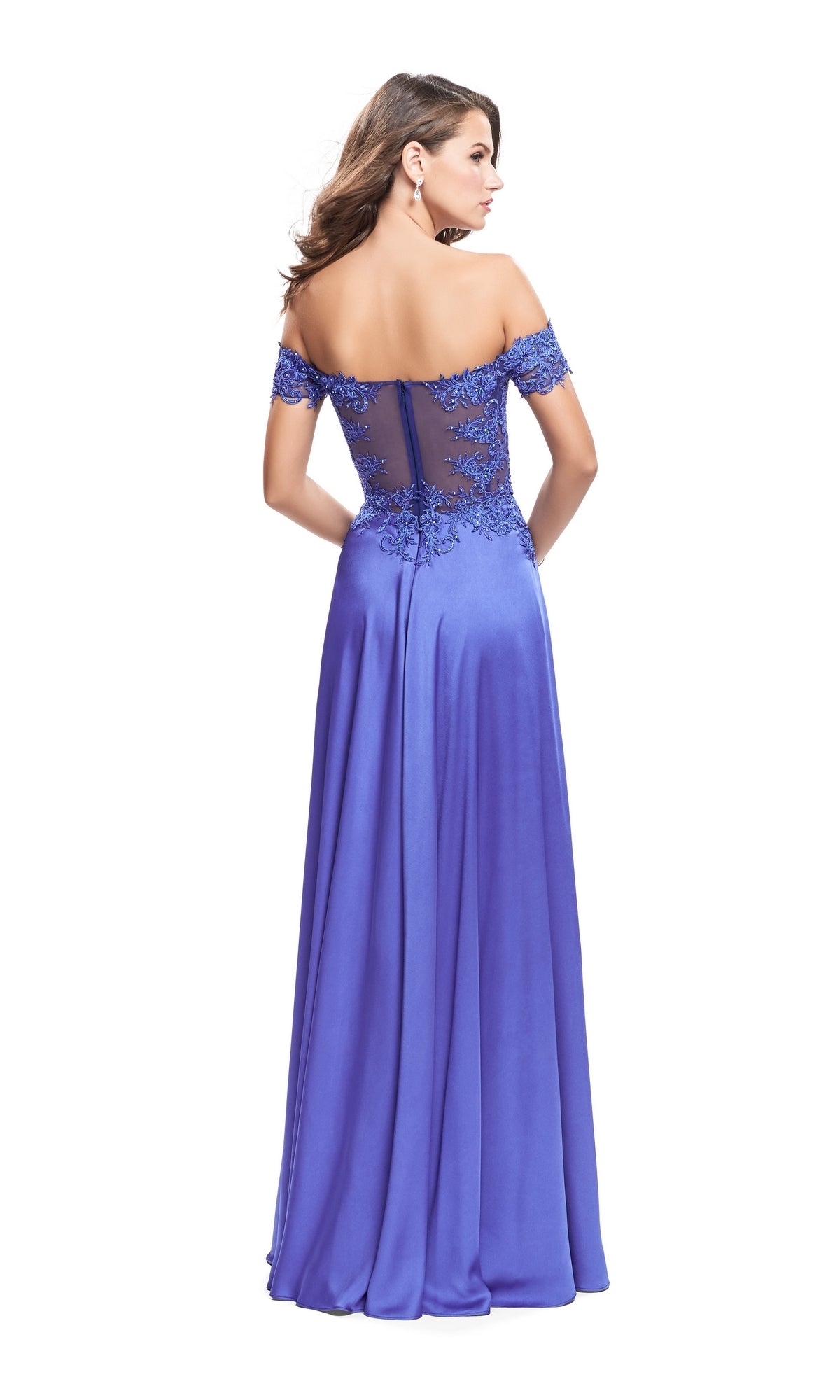La Femme 25694 Purple Long Prom Dress