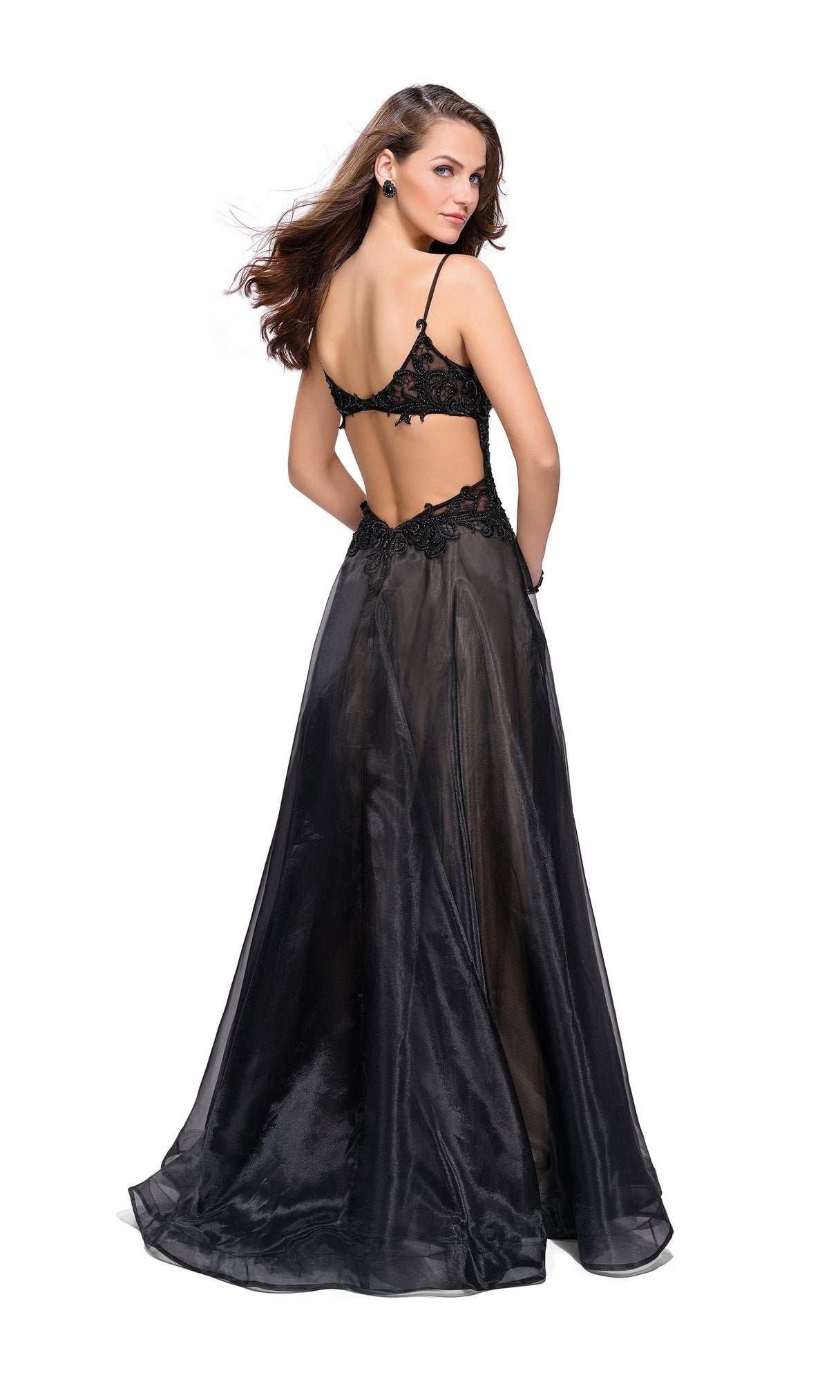 La Femme 25701 Long Ivory Prom Dress