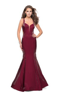 La Femme 25813 Long Prom Dress Garnet / 4