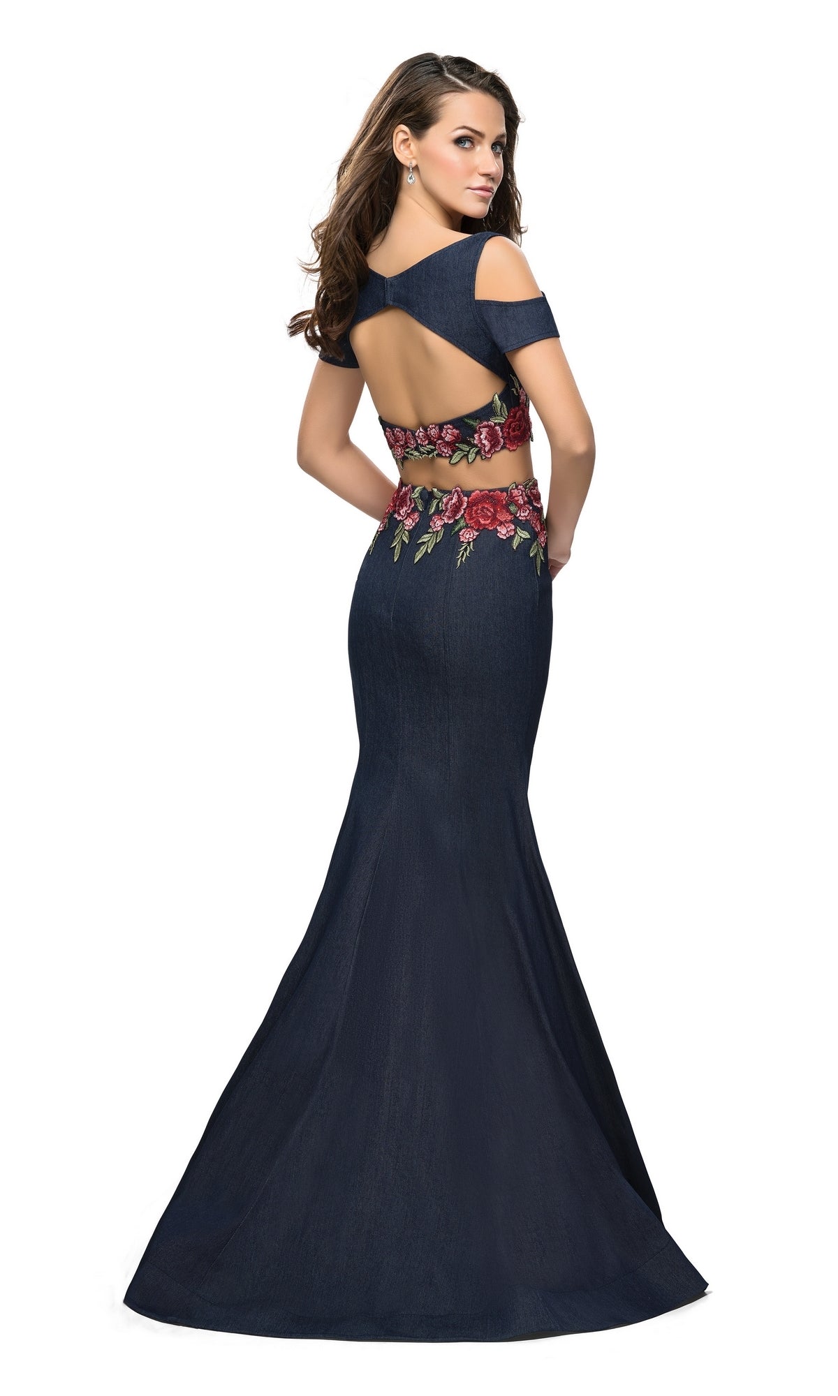 Navy Blue La Femme 25848 Prom Dress