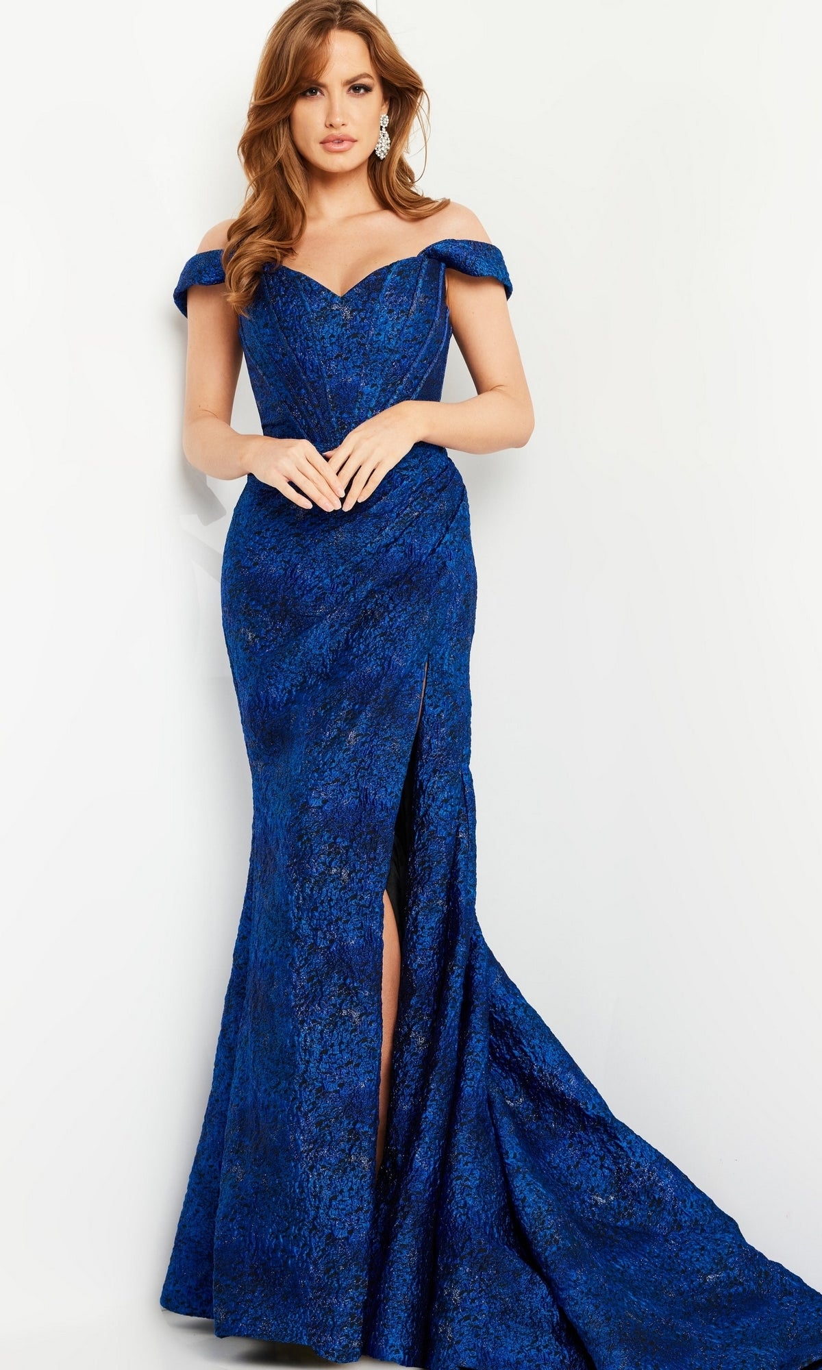 Jovani 26017 Cobalt Blue Long Formal Dress