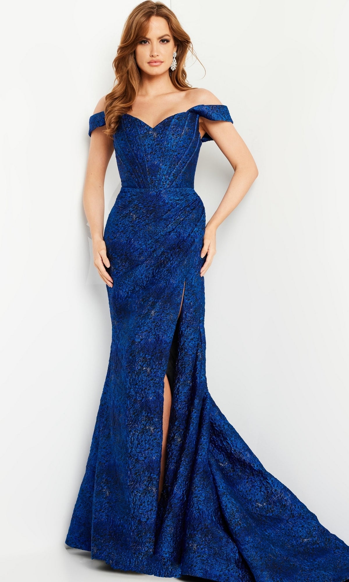 Jovani 26017 Cobalt Blue Long Formal Dress