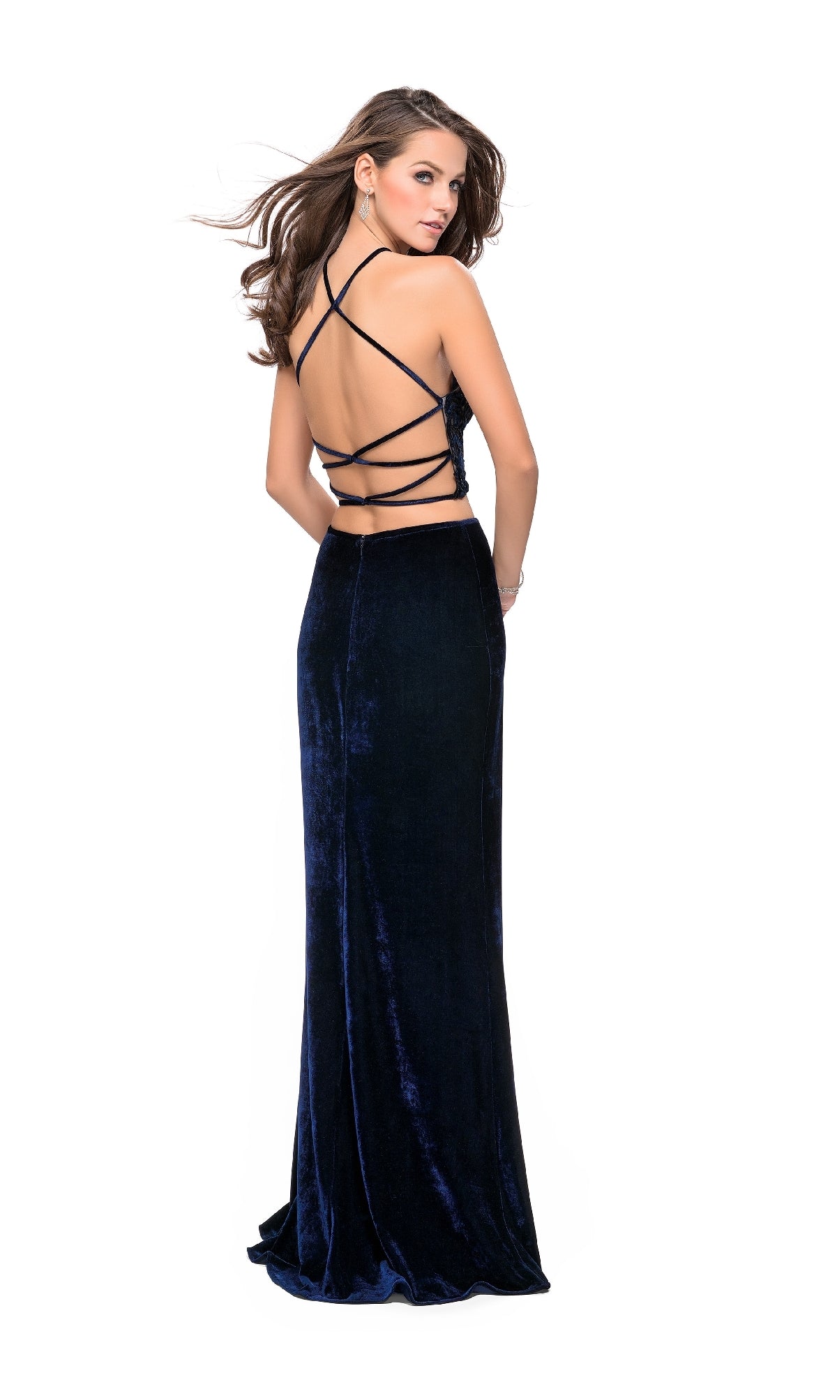 Two-Piece Long Prom Dress: La Femme 26115