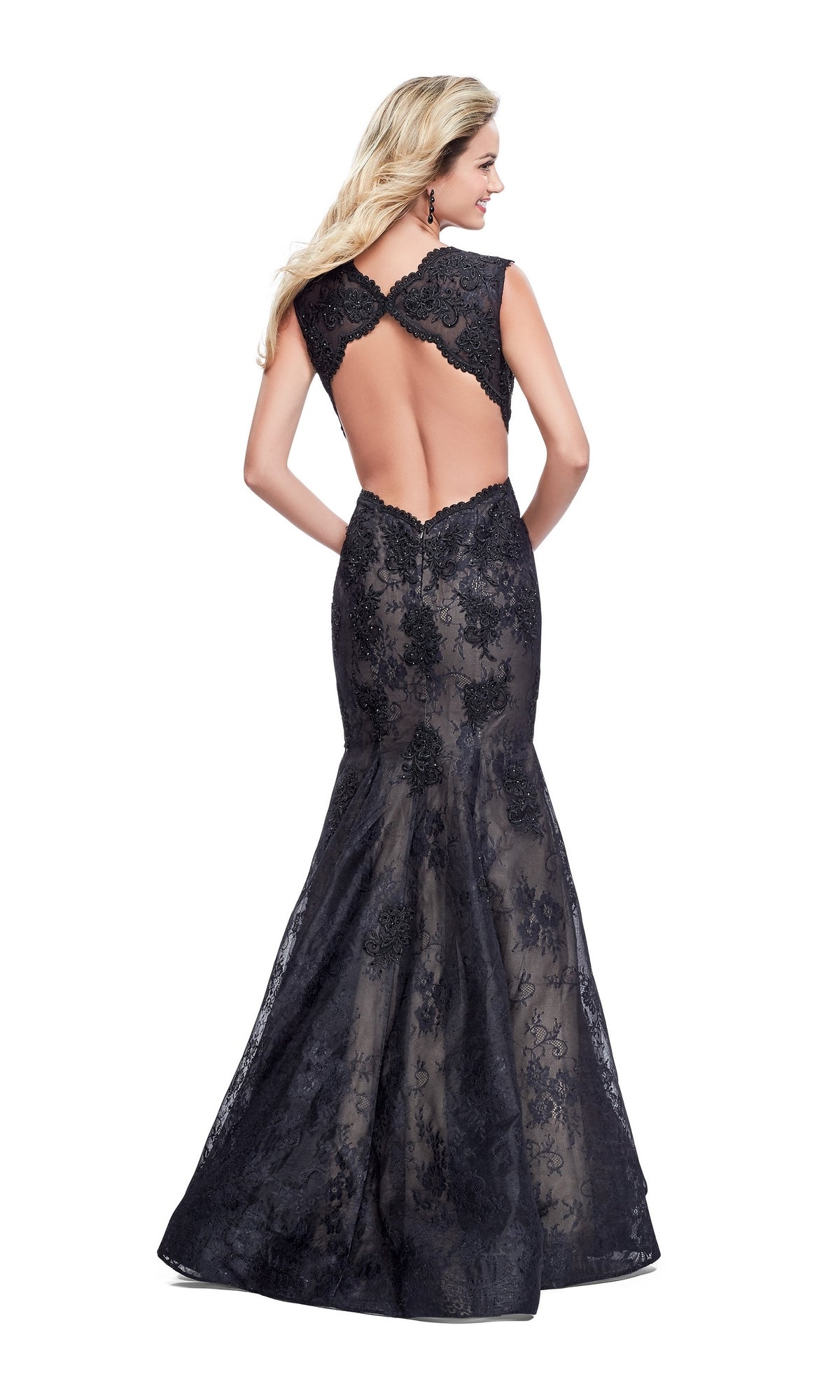 La Femme 26120 Black Long Prom Dress
