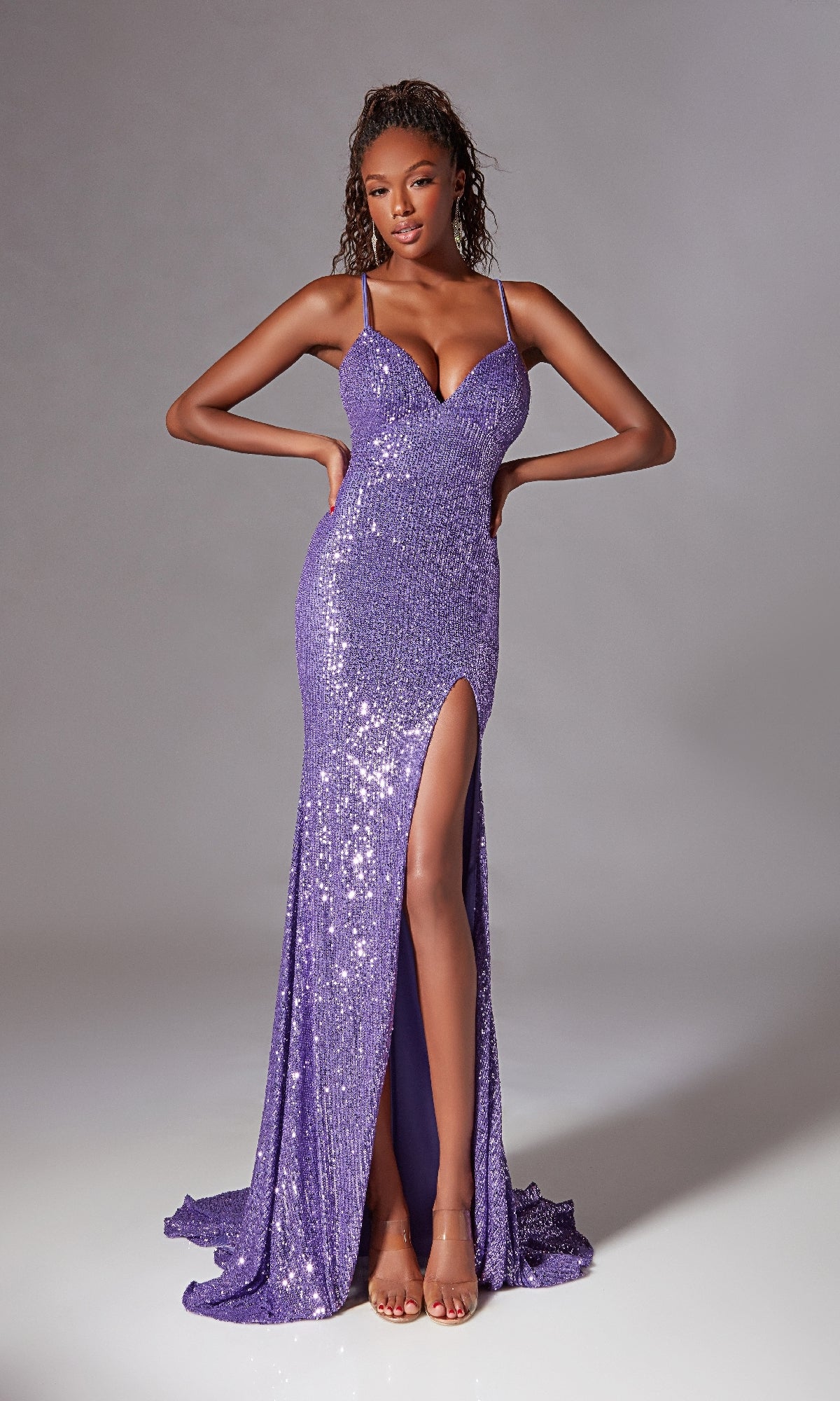 Long Sequin Prom Dress with Strappy Back – PromGirl