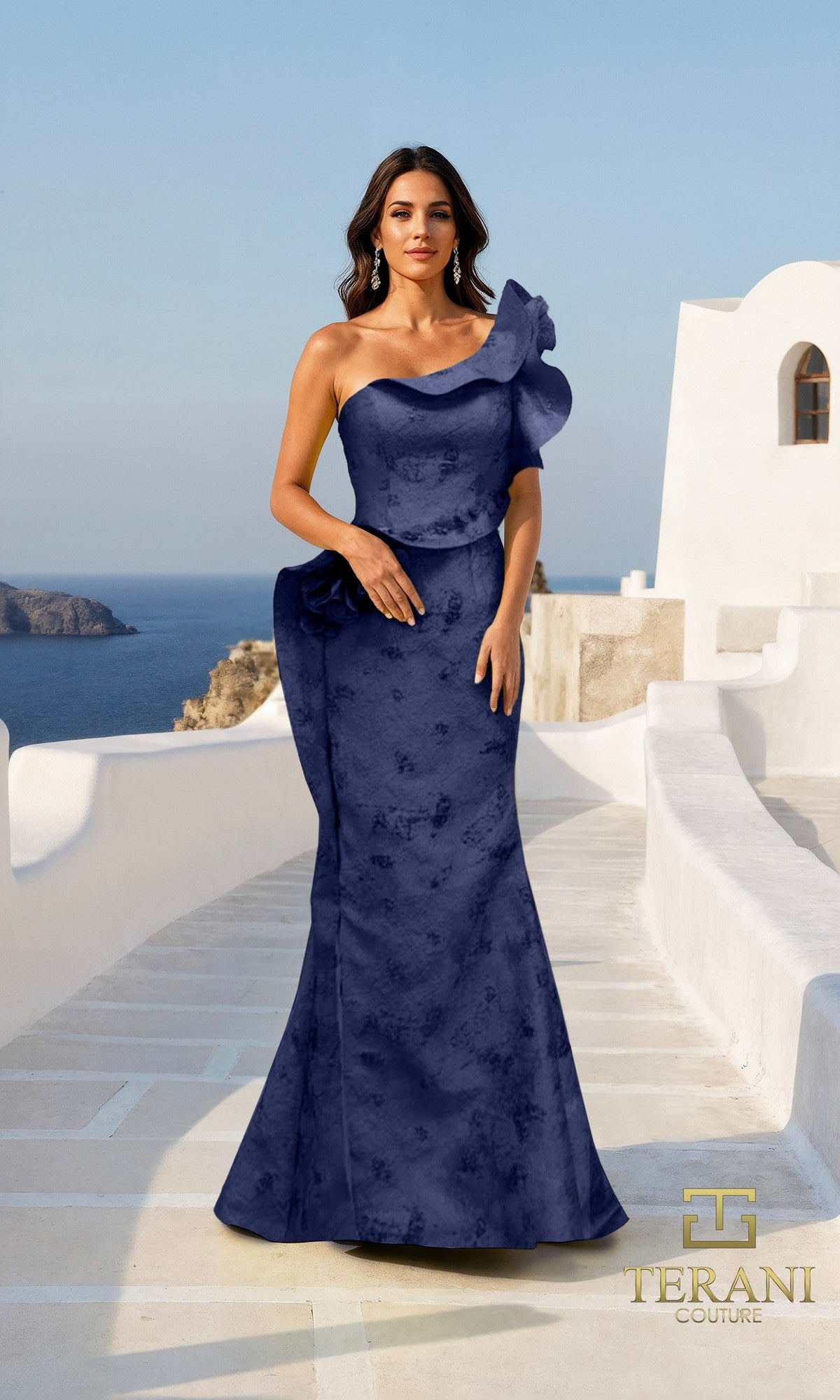 mediterranean formal dresses Long Dress: Terani 261E6678 Navy / 0 Terani