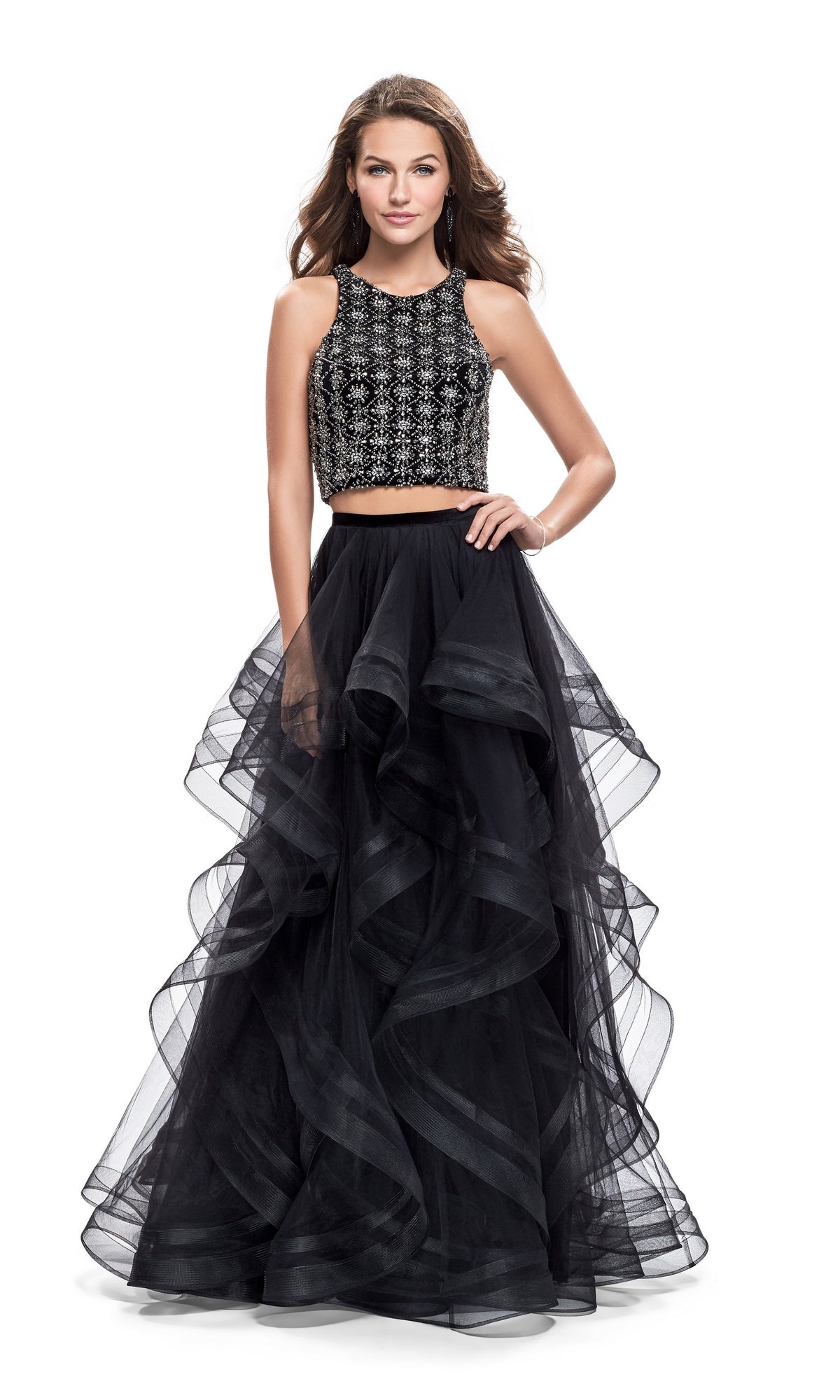 La Femme 26233 Long Black Prom Dress