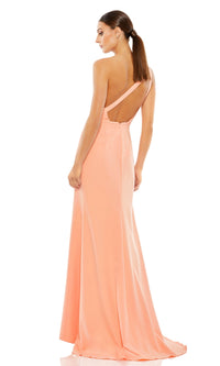 One-Shoulder Strappy-Back Long Formal Dress 26266
