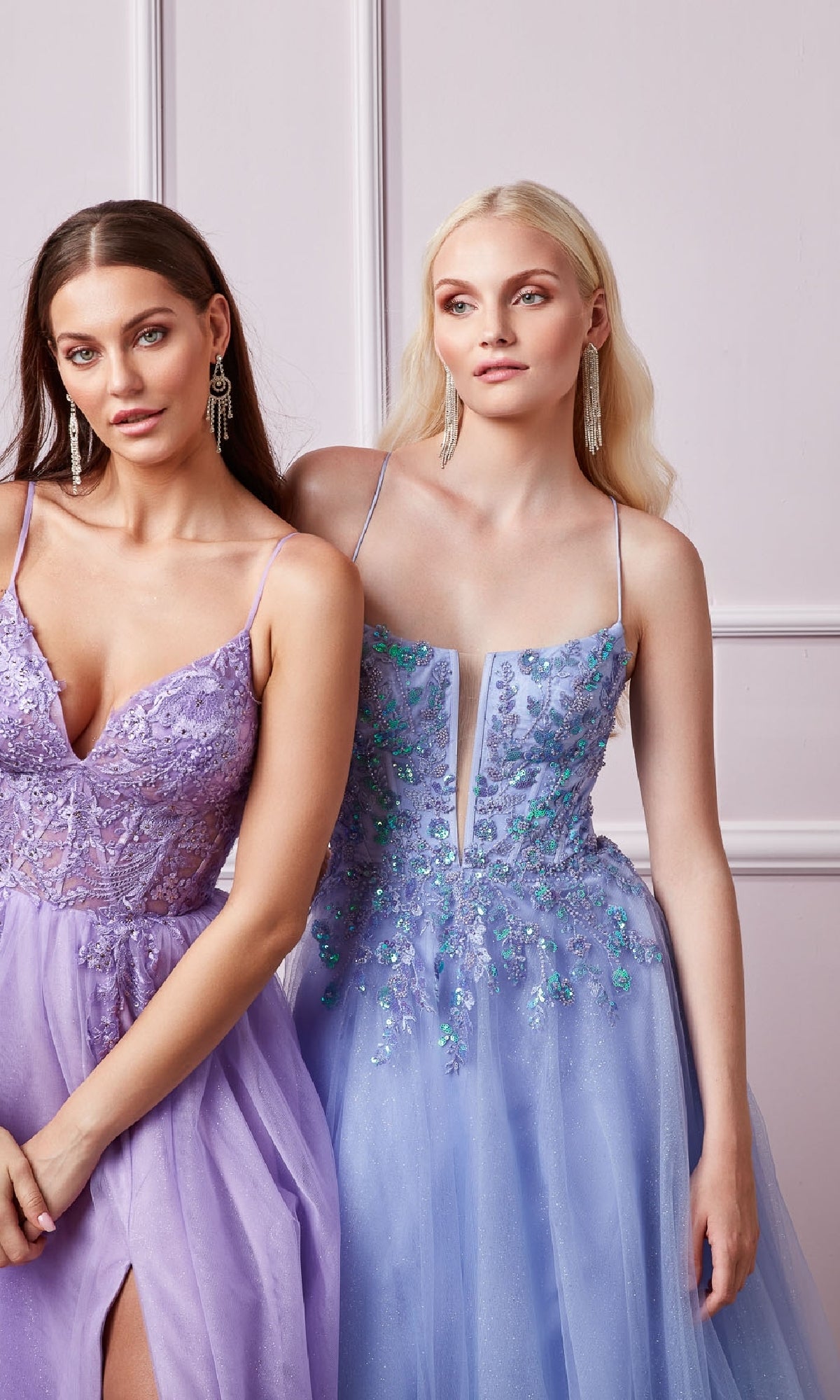 fitted lace wedding dress Lace-Up Long Prom Ball Gown with Embroidered Corset Fuchsia / 10