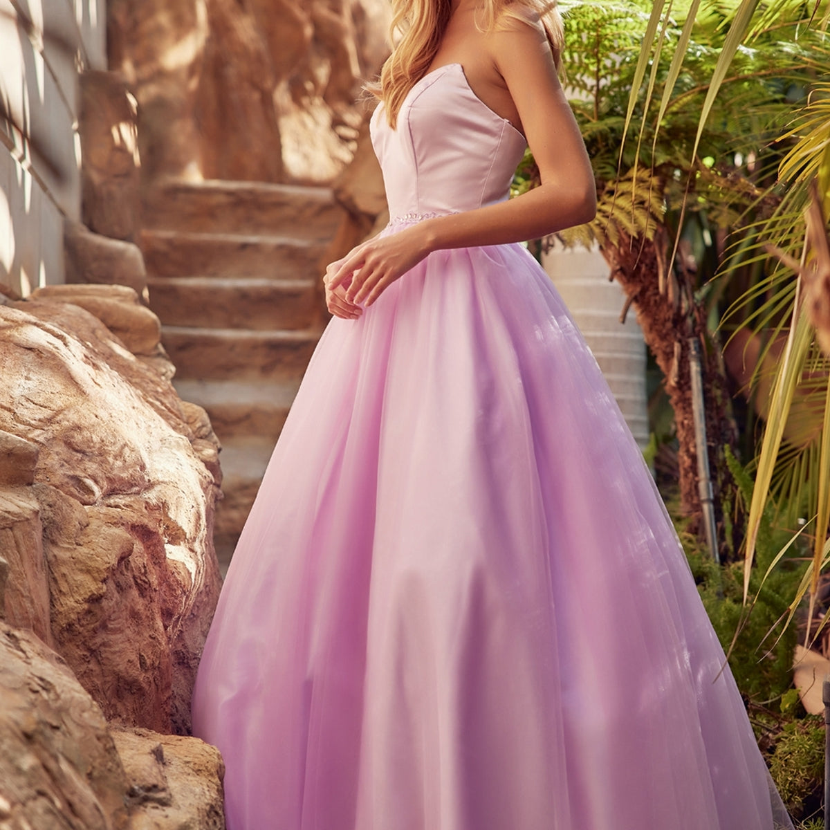 Long Strapless Sweetheart Prom Ball Gown - PromGirl